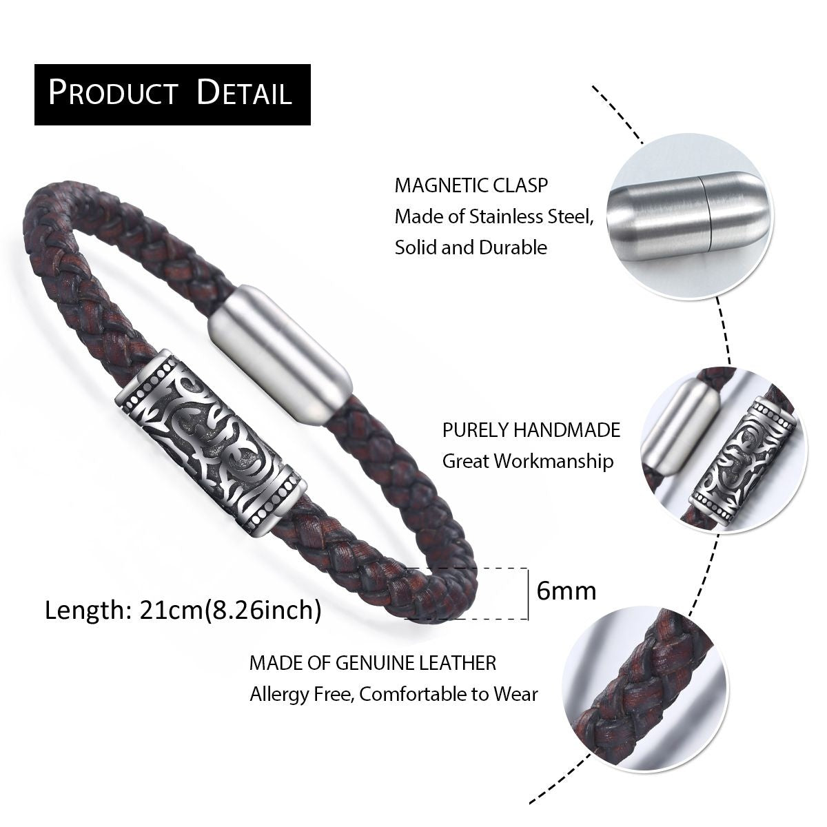 Alloy braided bracelet