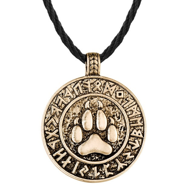 Animal Cat Footprint Dog Footprint Pendant Necklace
