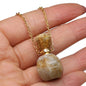 Exquisite Natural Stone Necklace Perfume Bottle Pendant