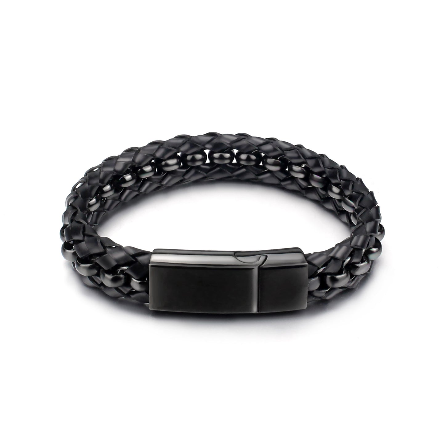 Braided Style personalized leather bracelet
