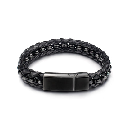 Braided Style personalized leather bracelet