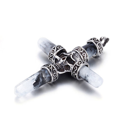Vintage Fashion Men's Skull Cross Necklace