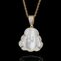 Hip Hop Necklace Opal Maitreya Buddha Pendant Necklace