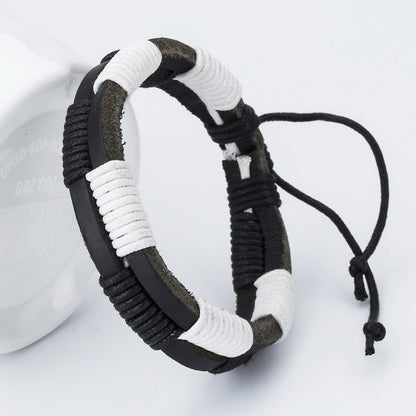 Leather braided bracelet