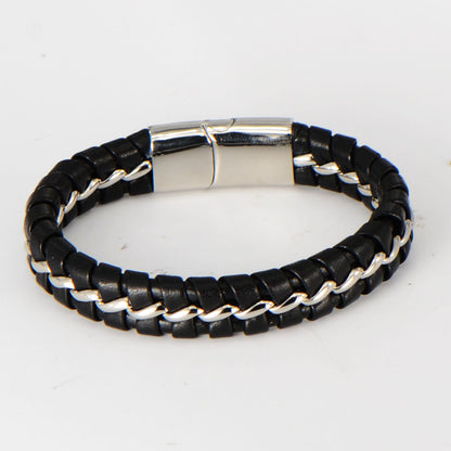 Men's Braided Leather Cord Bracelet