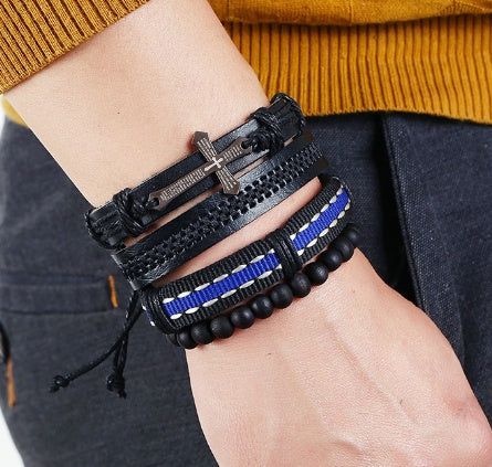 Vintage Braided Suit Leather Bracelet