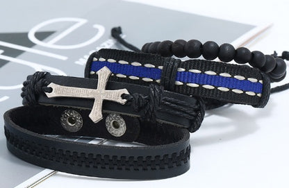 Vintage Braided Suit Leather Bracelet