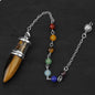 Natural Crystal Pendulum Rough Stone Seven Chakra Necklace Women's Yoga Jewelry
