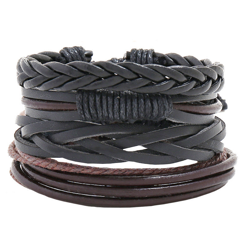 Multi-layer Braided Cowhide Bracelet