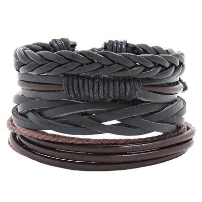 Multi-layer Braided Cowhide Bracelet