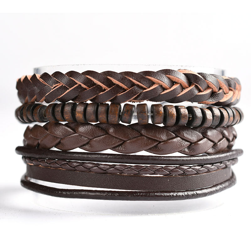 Multi-layer Braided Cowhide Bracelet