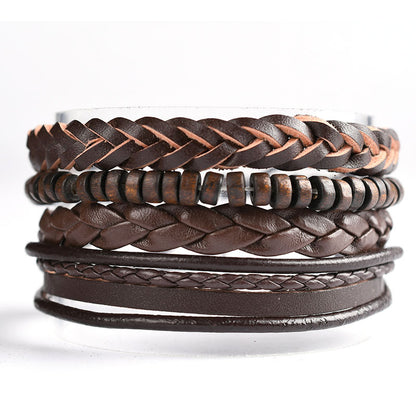 Multi-layer Braided Cowhide Bracelet