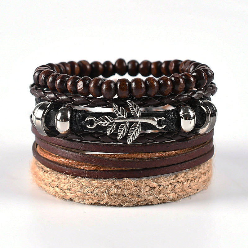 Multi-layer Braided Cowhide Bracelet