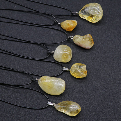 Polished Rough Stone, Irregular Pendant, Conformal Necklace