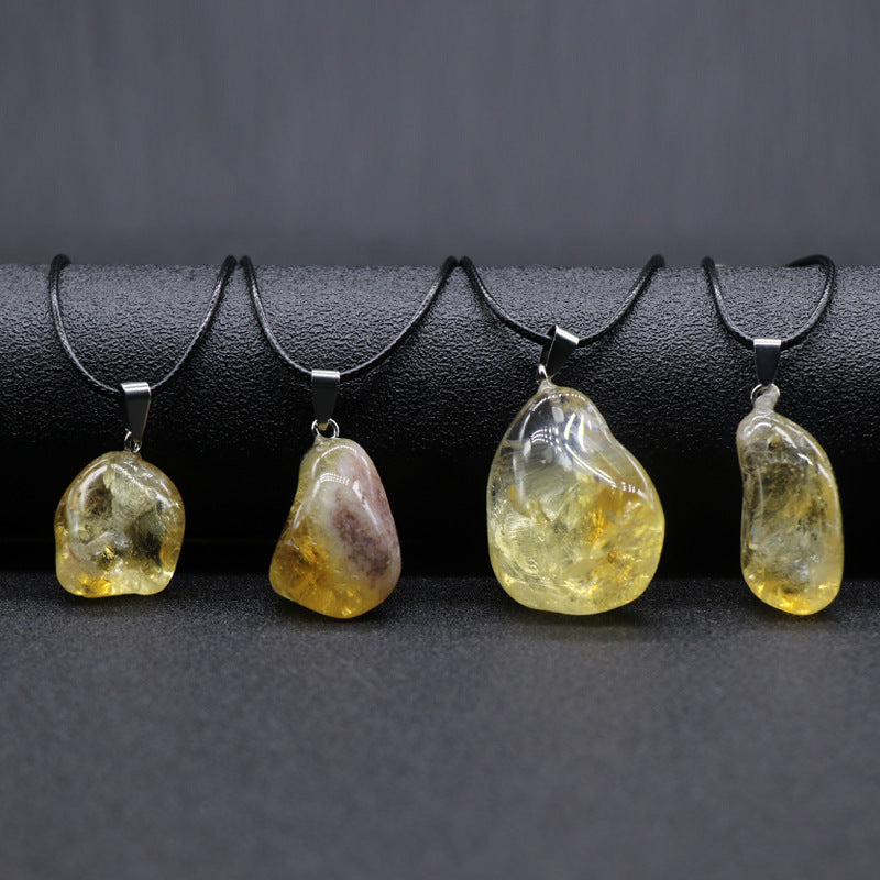 Polished Rough Stone, Irregular Pendant, Conformal Necklace