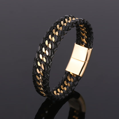 Braided Style personalized leather bracelet