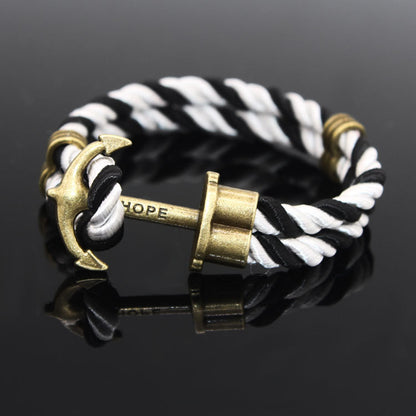 Braided hook anchor bracelet
