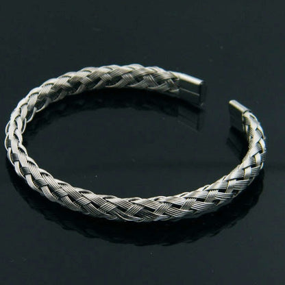 Twisted braided wire bracelet