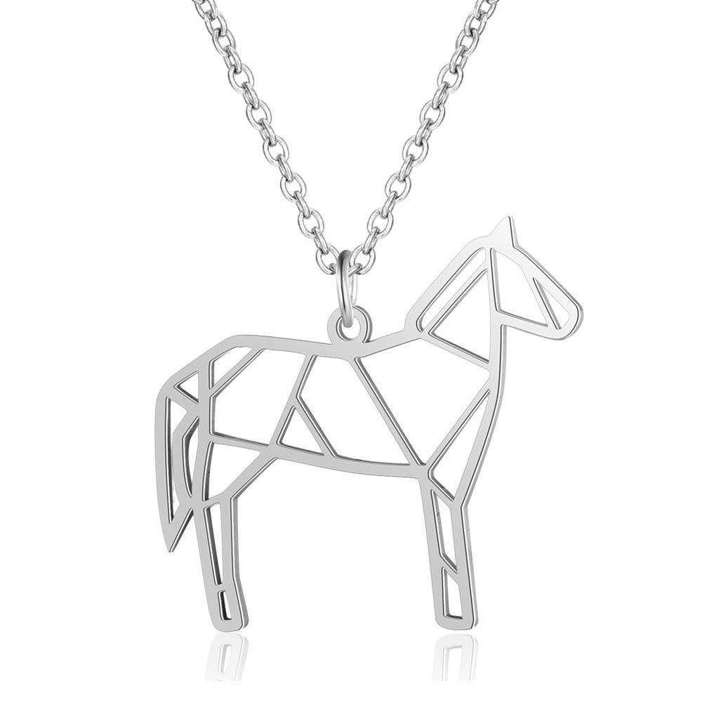Stainless Steel Animal Horse Fashion Necklace