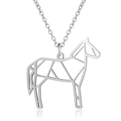 Stainless Steel Animal Horse Fashion Necklace