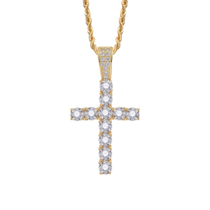 Boutique cross pendant Zircon 4mm Necklace