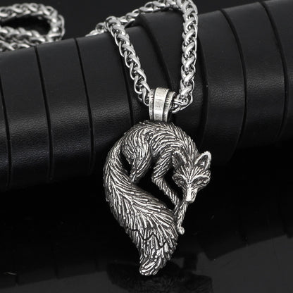 Personalized Animal Men's Fox Pendant Necklace