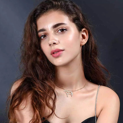 Stainless Steel Animal Horse Fashion Necklace