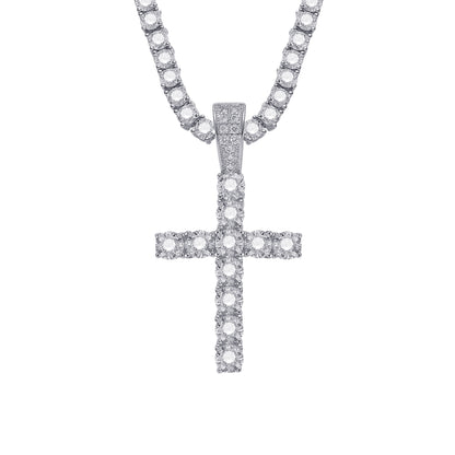 Boutique cross pendant Zircon 4mm Necklace