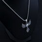 Vintage Wings Cross Titanium Alloy Necklace
