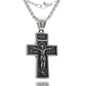 Titanium Steel Cross Necklace Retro Men's Cross Stainless Steel Pendant
