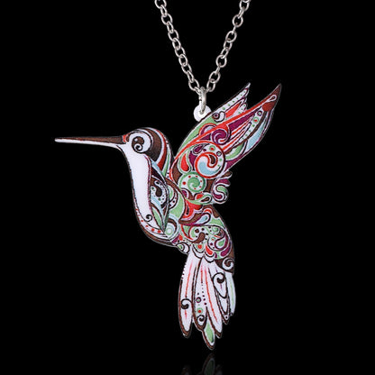 Animal Acrylic Thermal Transfer Necklace Fashion Wild Bird Necklace