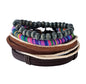 Leather Bracelet Men Multilayer Bead Bracelet Punk Wrap Bracelets for Women Vintage punk Men Jewelry