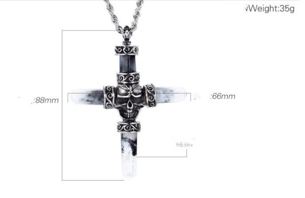Vintage Fashion Men's Skull Cross Necklace