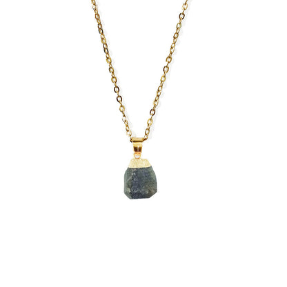 Cut Natural Necklace With Original Stone Pendant