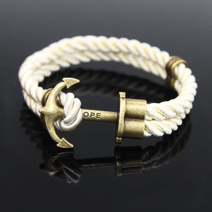 Braided hook anchor bracelet