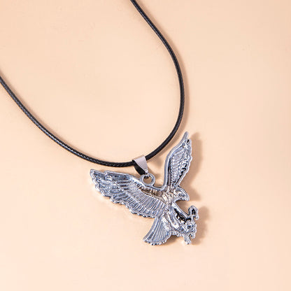 Hip Hop Bald Eagle Pendant Men Necklace