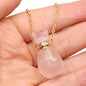 Exquisite Natural Stone Necklace Perfume Bottle Pendant