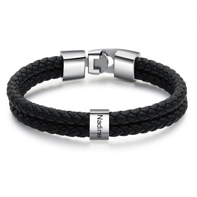 Leather Braided Men's Personality Couple Bracelet