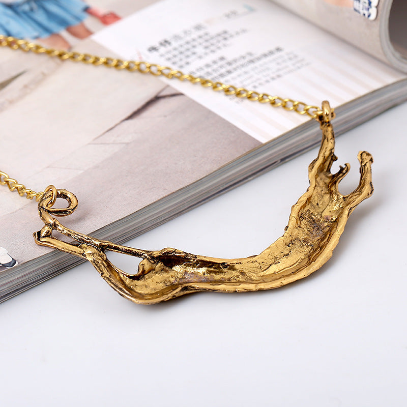 Metal Punk Exaggerated Small Animal Necklace