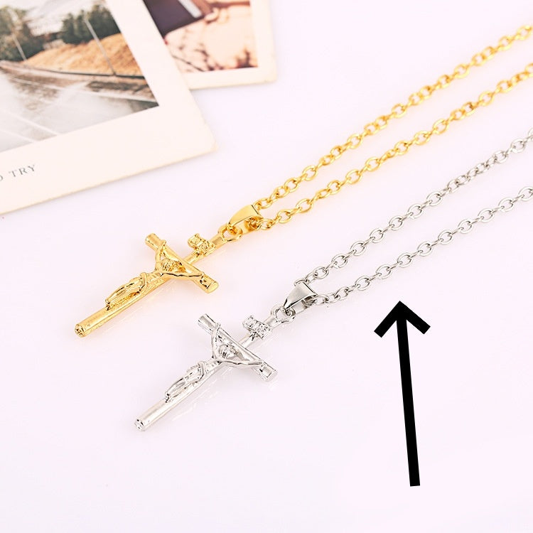 Cross Bone Carving Hip Hop Necklace