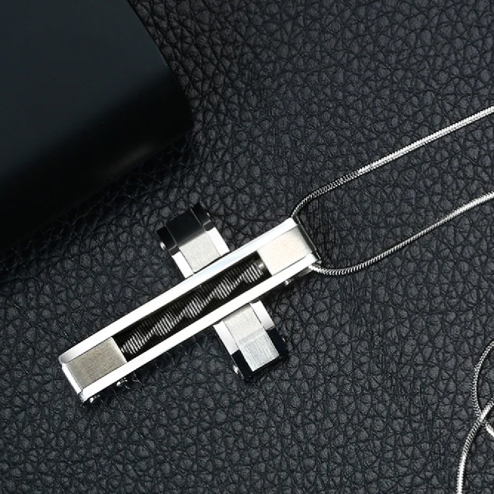 Cross Rivet Men's Titanium Steel Necklace