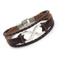 Alloy lucky figure 8 leather bracelet