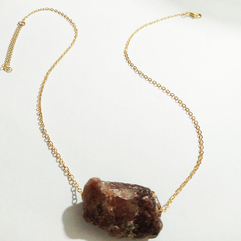 European And American Jewelry Original Crystal Necklace Rough Stone Necklace