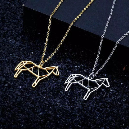 Stainless Steel Animal Horse Fashion Necklace