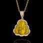 Hip Hop Necklace Opal Maitreya Buddha Pendant Necklace