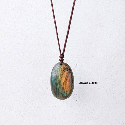 Labradorite Rough Stone Pendant Necklace Pendant