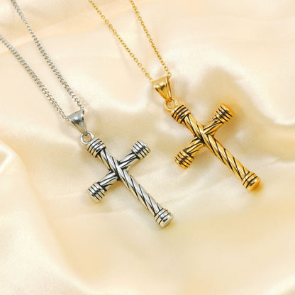 European And American Vintage Cross Necklace