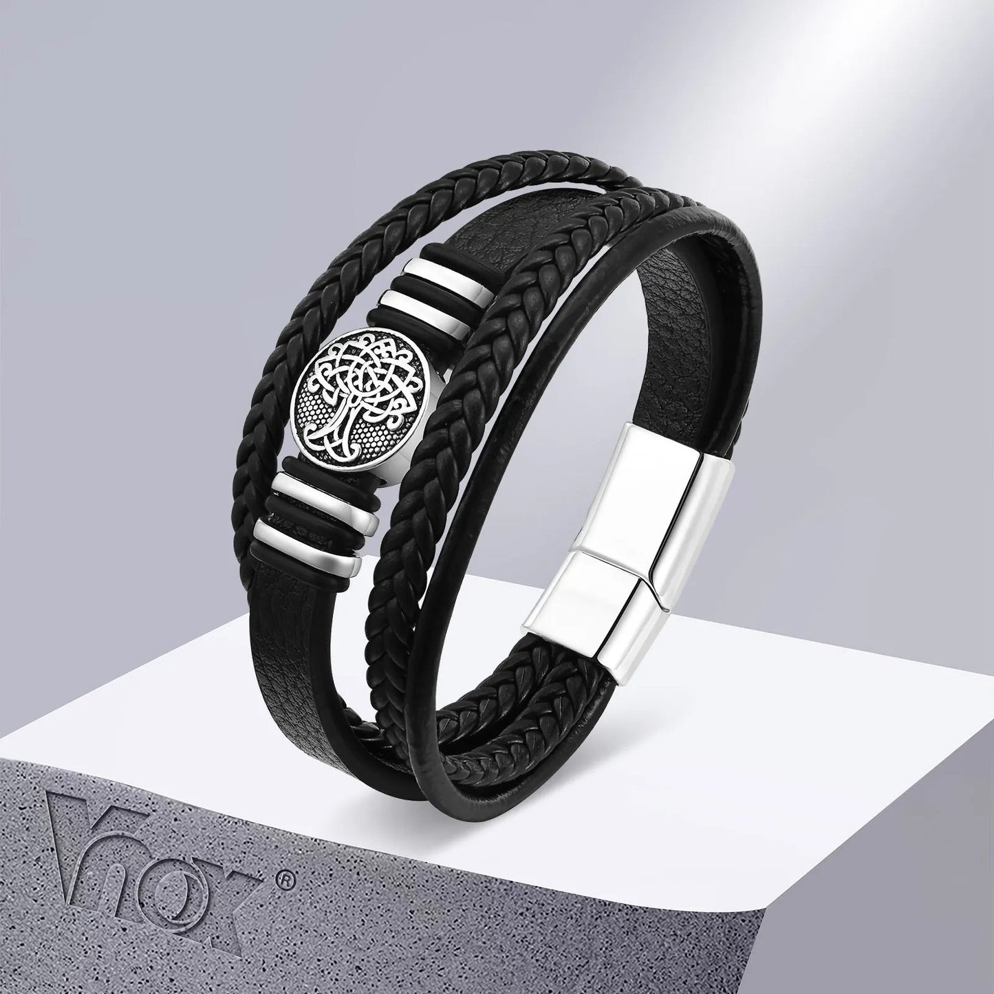Men's Multi-layer Braided Leather Bracelet
