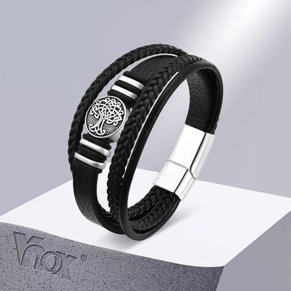 Men's Multi-layer Braided Leather Bracelet