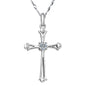 Cross Silver Pendant Necklace Clavicle Chain